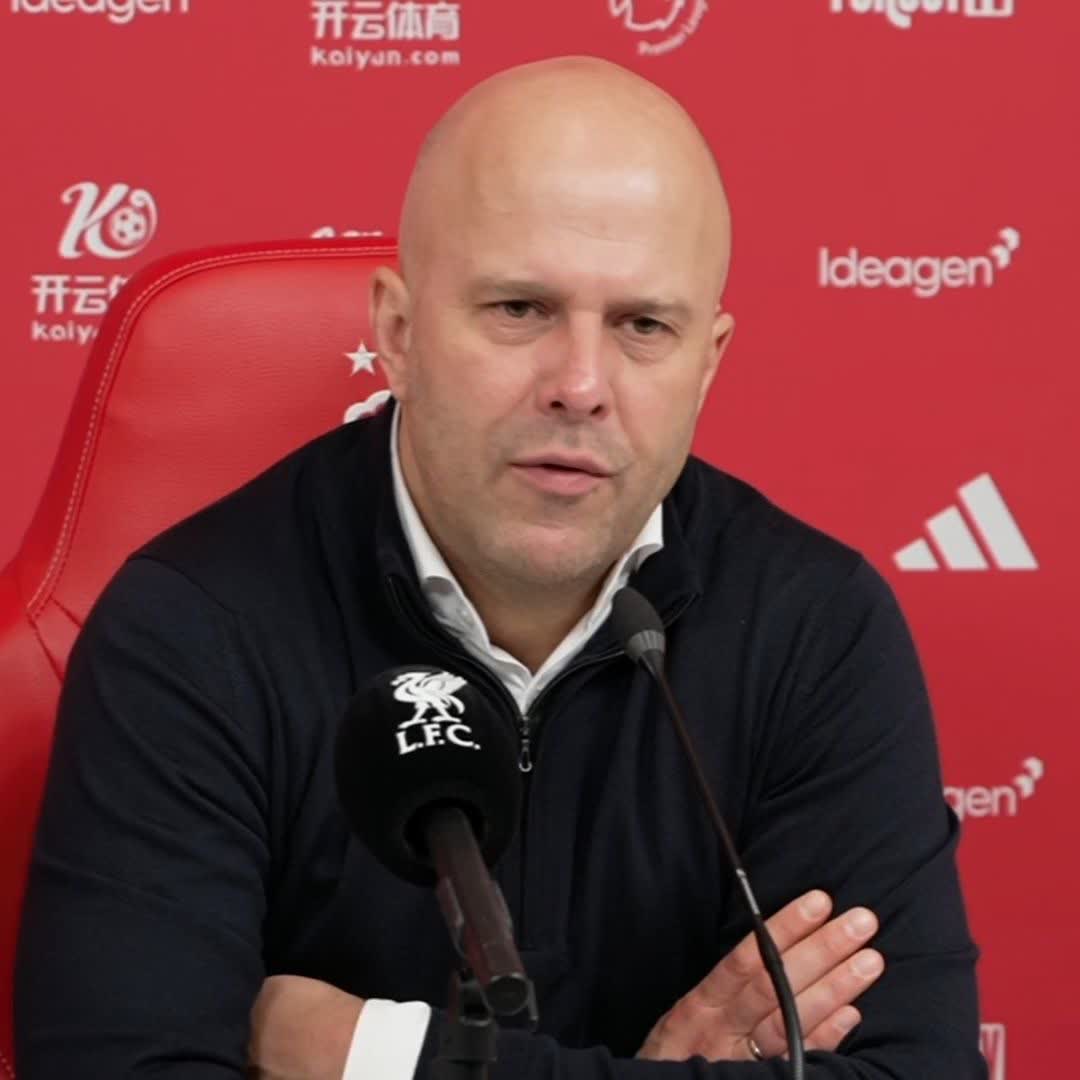 "It's so difficult to score against teams that play in a low block" 🗣️ Arne Slot reacts to a tough night at the City Ground as his side came from behind to claim a point.