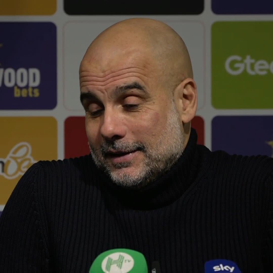 "Of course we are sad" 🗣️ Pep Guardiola reflects on a night of missed opportunities as Manchester City lost a two goal lead away at Brentford.