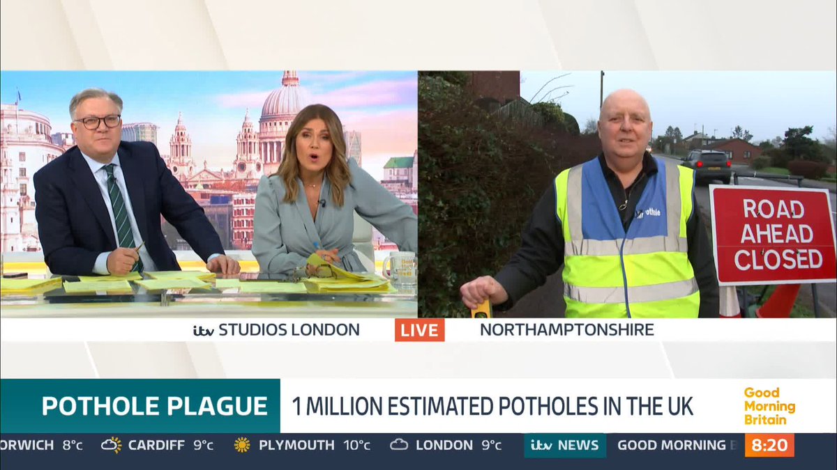 'I've lost faith in any government or political party wanting to do something.' On National Pothole Day, Mr Pothole aka Mark Morrell, has announced that he is quitting his campaign after more than a decade. He talks to Susanna Reid and Ed Balls about his reasons for doing so.
