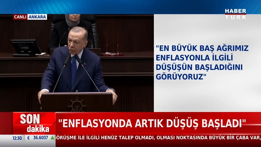 #SONDAKİKA - Cumhurbaşkanı Erdoğan: "Enflasyonla mücadeleye verdiğimiz önemi her fırsatta vurguluyoruz. En büyük baş ağrımız olan enflasyonla ilgili artık düşüşün başladığını görüyoruz."