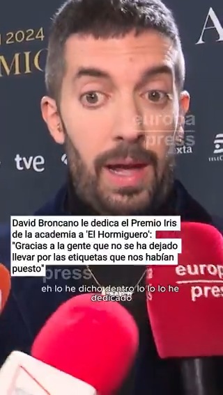 David Broncano le dedica el Premio Iris de la academia a 'El Hormiguero': "No es irónico, es en serio. Nos ha puesto las pilas. Gracias a ellos y a la gente que no se ha dejado llevar por las etiquetas que nos habían puesto"