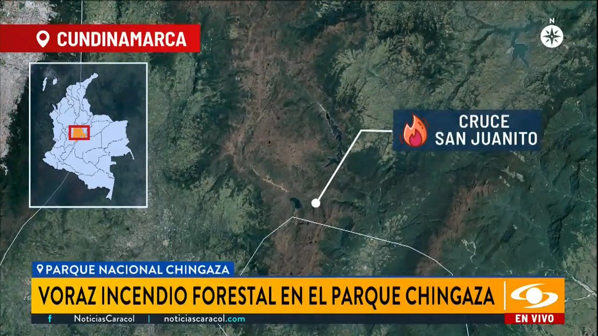 #Ampliación | Lamentable noticia. Desde la tarde de este martes se presenta un grave incendio forestal en el Parque Nacional Natural Chingaza, el hábitat de múltiples animales. Además, en la zona hay grandes extensiones de frailejones. Más en