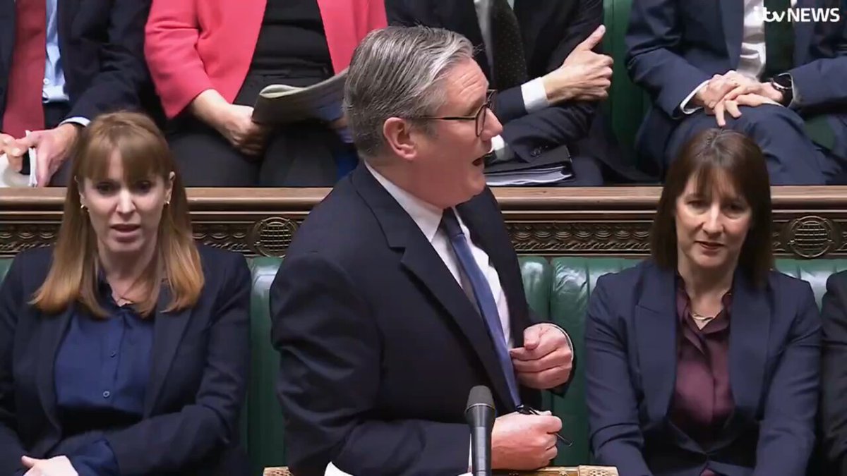 Prime Minister Keir Starmer jokes at #PMQs about the cease and desist letter he got last week from Liz Truss 'She was complaining that saying she'd 'crashed the economy' was damaging her reputation - it was actually crashing the economy that damaged her reputation'