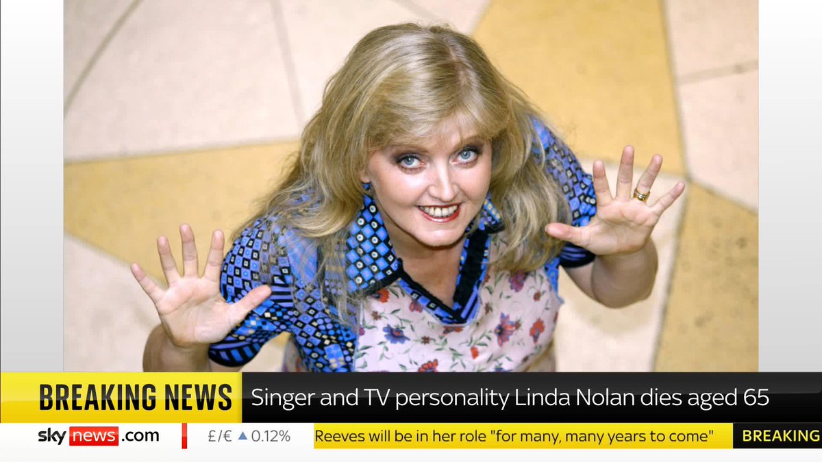 BREAKING: Singer Linda Nolan, who rose to fame alongside her sisters in The Nolans, has died after several years of battling cancer 📺 Sky 501, Virgin 602, Freeview 233, YouTube