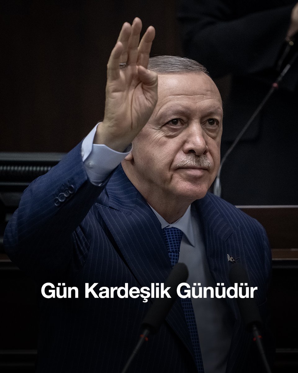 Gün kardeşlik günüdür, huzurun kapısını ardına kadar açma günüdür. Gün tüm coğrafyamızda barışı, istikrarı, güvenliği egemen kılma günüdür.