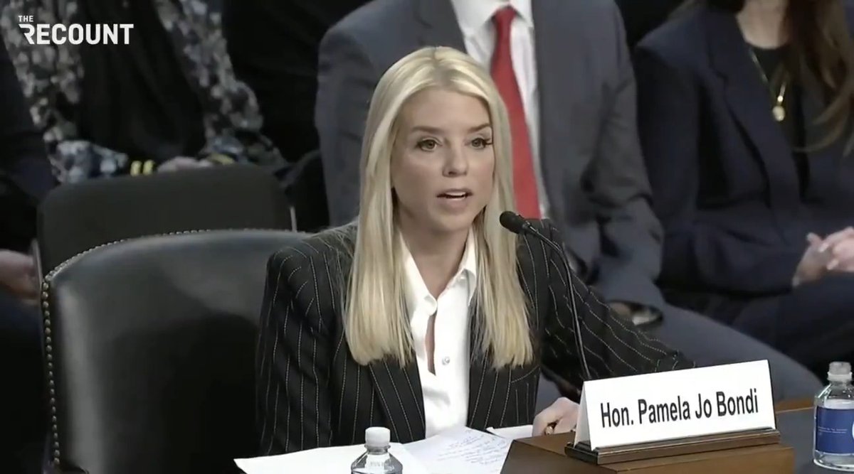 Sen. Chris Coons (D-DE): “Is President-elect Trump eligible to run for another term as president in 2028?” Trump AG nominee Pam Bondi: “No, senator, not unless they change the Constitution.”