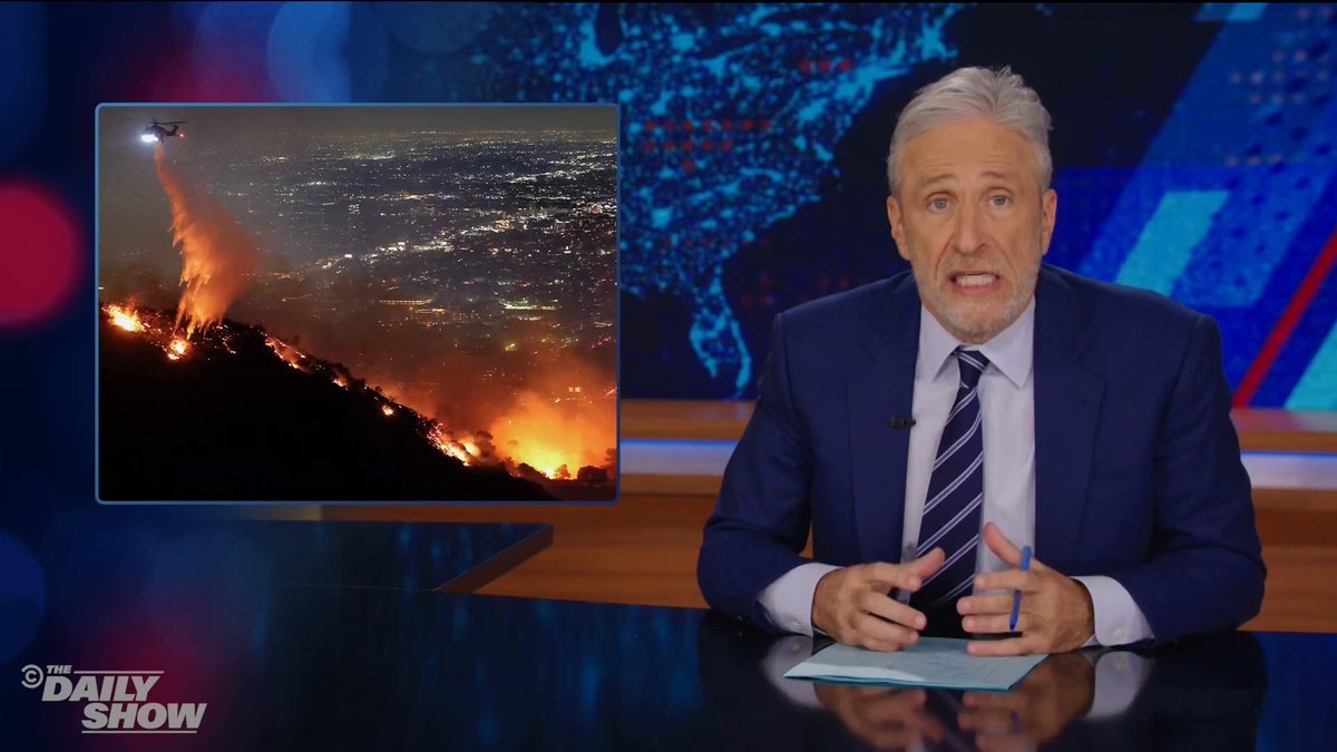 "Sometimes fire f**ks a tornado and makes a mockery of human infrastructure." Jon Stewart on why helping victims of natural disasters shouldn't be a political issue.
