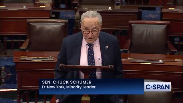 .Chuck Schumer: "I have good news. I have just been informed by the administration that a deal has been agreed to. It is welcome news that there is an agreement that will free many of the hostages."