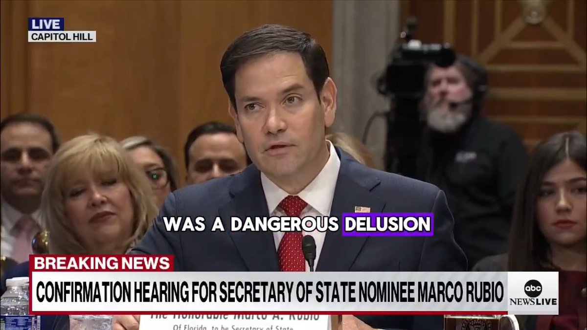 Marco Rubio says it was a "dangerous delusion" to believe "that all mankind was destined to abandon national sovereignty and national identity" to "instead become...citizens of the world." "The postwar global order is not just obsolete—it is now a weapon being used against us."
