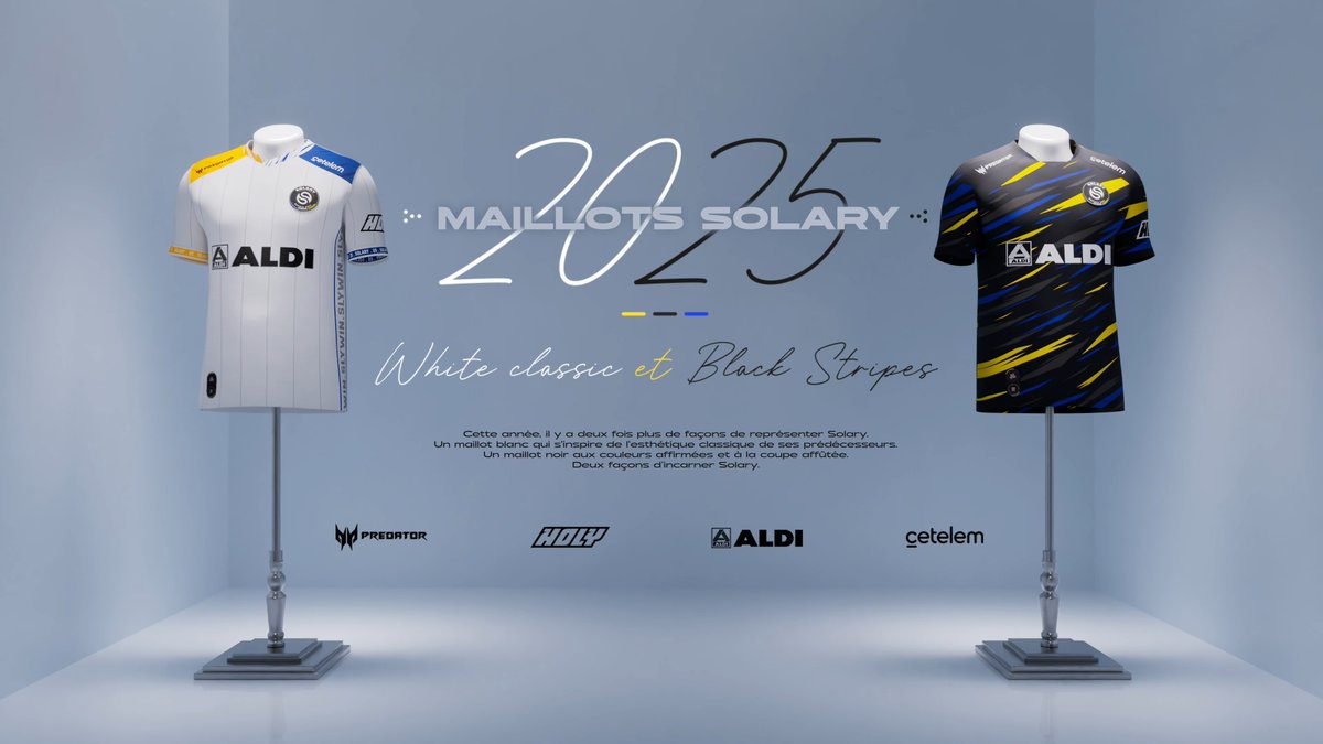 Cette année on n'a rien laissé au hasard, on a engagé LE meilleur styliste pour créer nos deux maillots 2025 🤍🖤 #SLYWIN 👕 Maillot Solary Black Stripes : 👕 Maillot Solary White Classic :