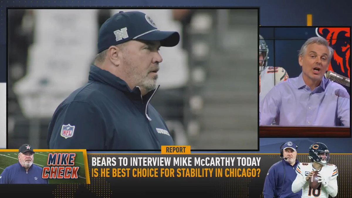 "Instead of dumping your net worth into Bitcoin, how about you just open a savings account first and get the basics down?" Colin Cowherd says the Bears should hire Mike McCarthy
