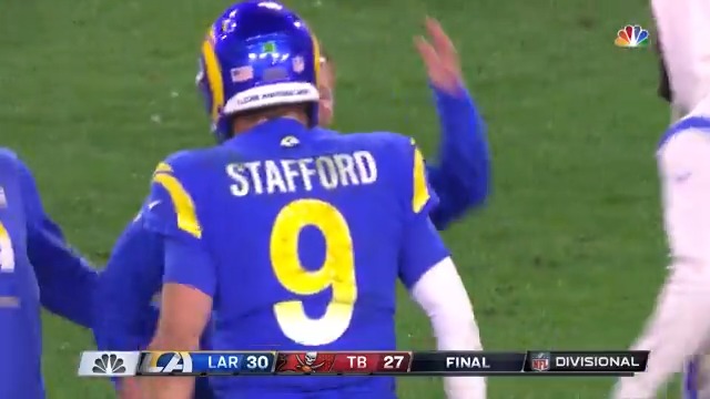 Last time Stafford and the Rams played in the Divisional Round… 📺: #LARvsPHI – Sunday 3pm ET on NBC 📱: Stream on #NFLPlus + Peacock
