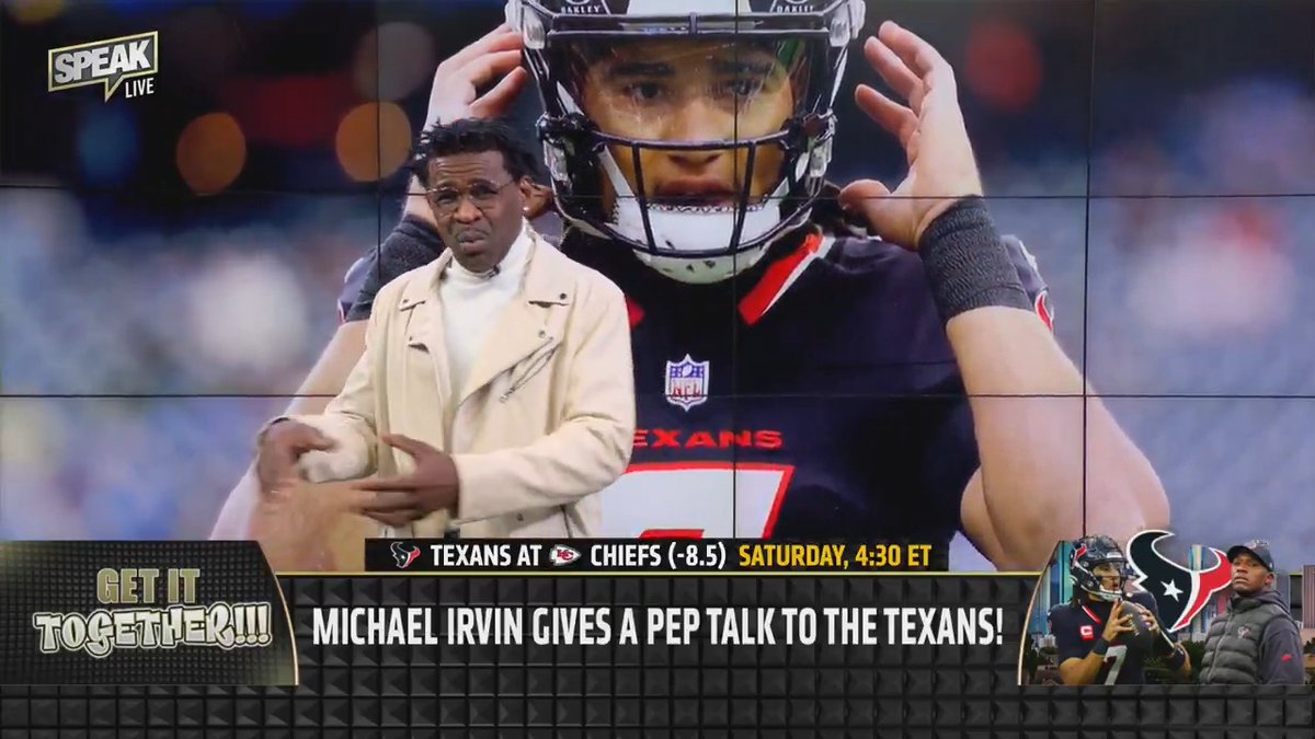 .Michael Irvin gives an epic pep talk to the Houston Texans! Listen to this 🔥