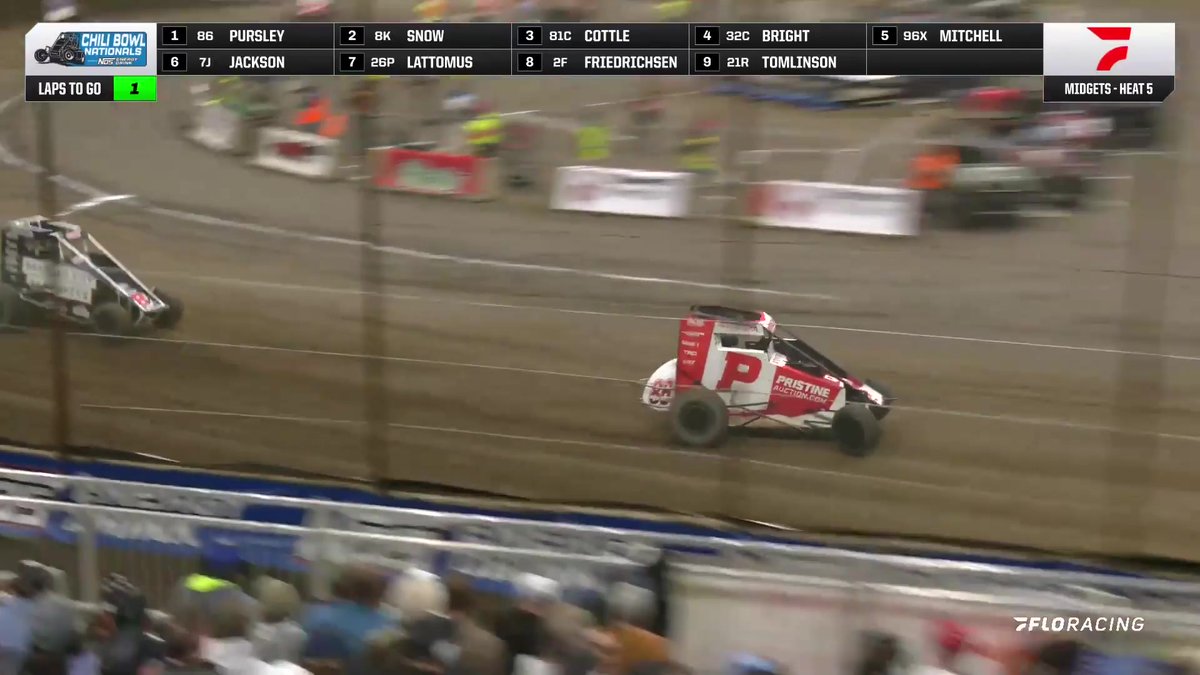 🤯 A 6-to-1 run for USAC Champion Daison Pursley puts him on top of Wednesday's points so far at the #ChiliBowl presented by NOS Energy Drink! Chili Bowl Nationals