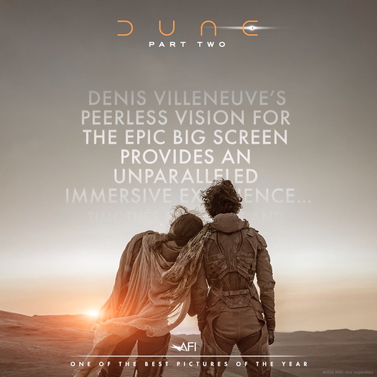 .AFI named #DuneMovie one of their Top Films of the Year for daring to imagine “the heart of what is human.”