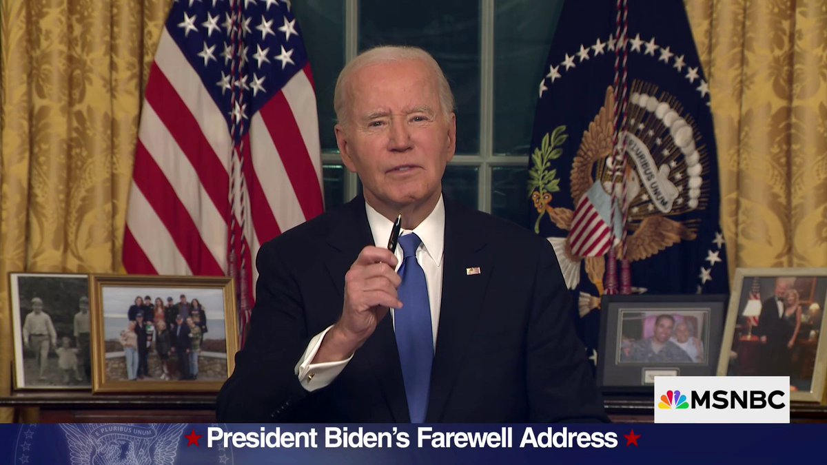President Biden issued a stark warning to the country during his farewell address. "Today, an oligarchy is taking shape in America of extreme wealth, power and influence that literally threatens our entire democracy," he said.