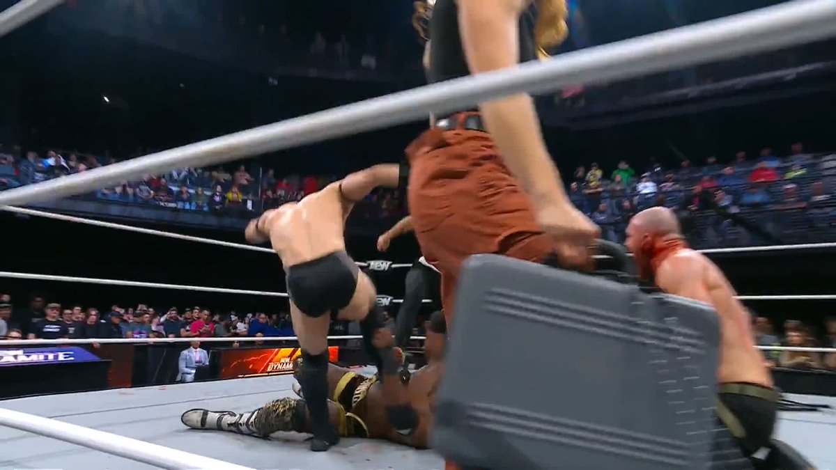 The Death Riders are trying to end Powerhouse Hobbs career! Watch #AEWDynamite LIVE on TBS Network & @SportsOnMax mine | Jon Moxley | Marina Shafir | Claudio | BASTARD | YUTA | Adam Copeland | @DaxFTR | Daniel “Cash” Wheeler