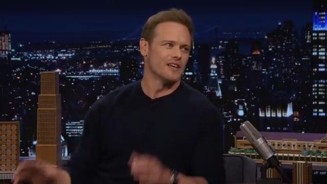 .Sam Heughan teases big cliffhangers in the season finale of Outlander Universe! #FallonTonight #Outlander