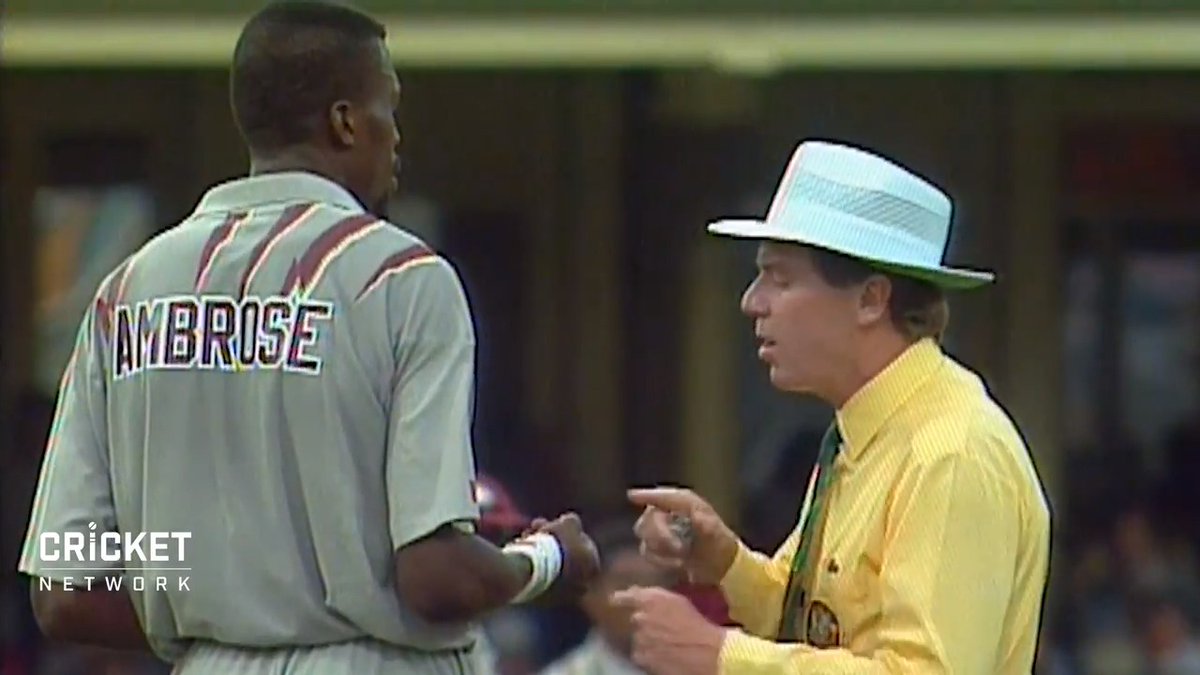 Don’t Angry Me! #OnThisDay in 1993, Dean Jones forced Curtly Ambrose to remove his wristband (as it was disturbing his concentration) in World Series at the SCG That didn’t go too well with Ambrose. He destroyed the Australian innings by taking 5 for 32.