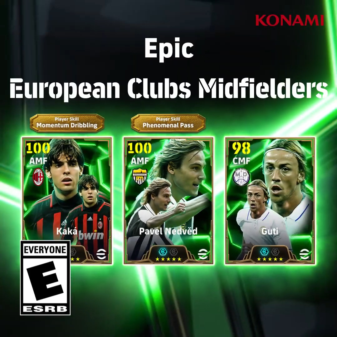 Epic : European Clubs Midfielders Trailer 🌍📽️ 🇧🇷 Kaká 🇨🇿 Pavel Nedvěd 🇪🇸 Guti #eFootball2025 | #eFootballHUB