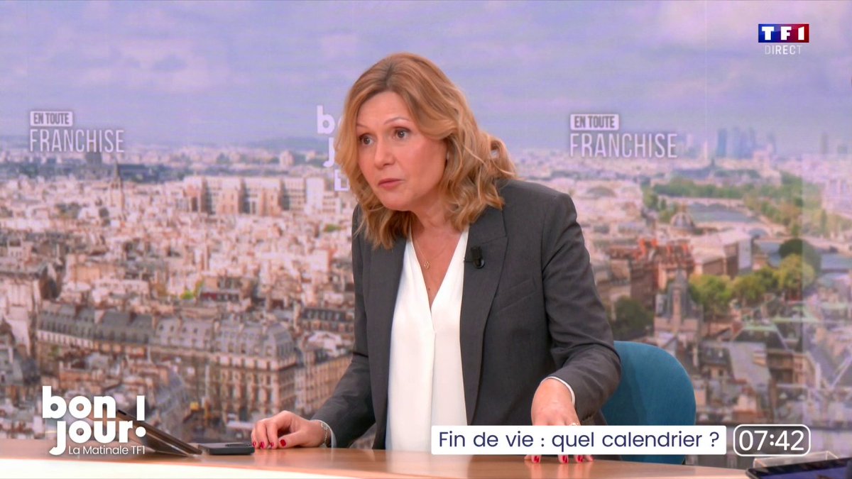 🗣️"Sur la fin de vie, je suis favorable à ce qu'on ouvre ce débat. Je n'ai plus de date et j'ai exprimé ma désapprobation (...) J'en parle à François Bayrou quasiment à chaque fois que je le vois, j'ai des obsessions comme ça" : Yaël Braun-Pivet à Adrien Gindre