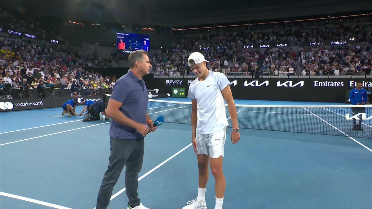 Together as a doubles pairing for the first time in 790 days! It's Nicholas Kyrgios and Thanasi Kokkinakis! They take on fellow all-Aussie pairing James Duckworth and Aleksander Vukic. #AO2025