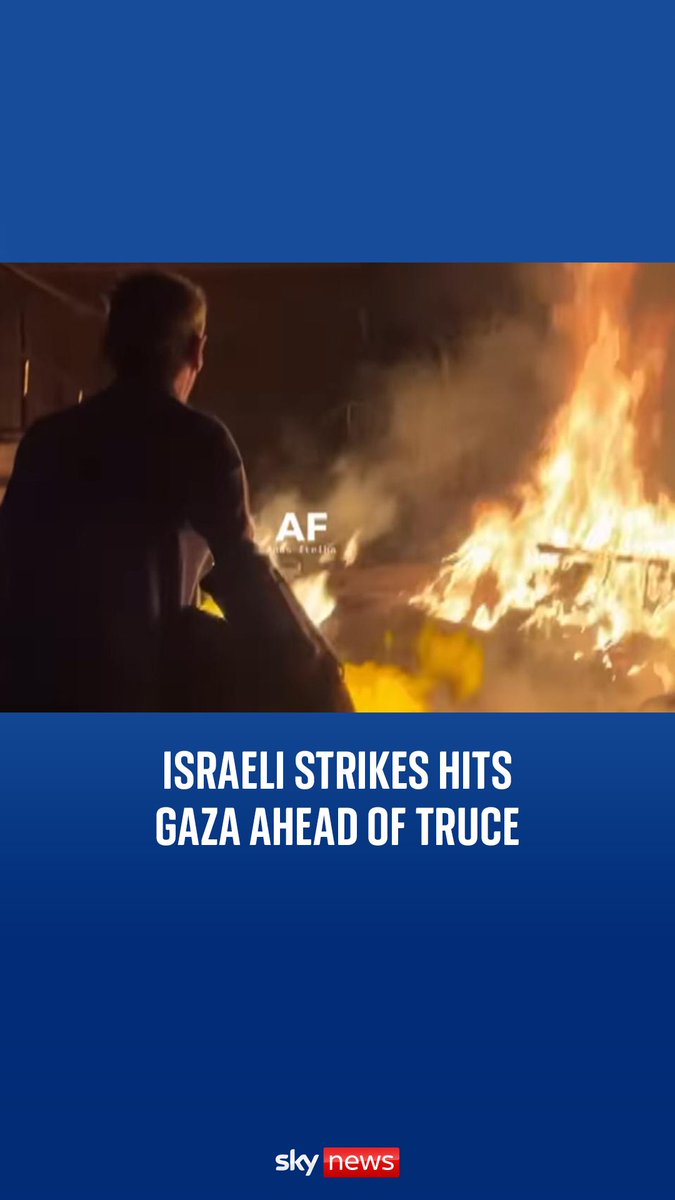 Palestinians are mourning their dead after Israel launched strikes on Gaza hours after a ceasefire deal was agreed. Latest updates: