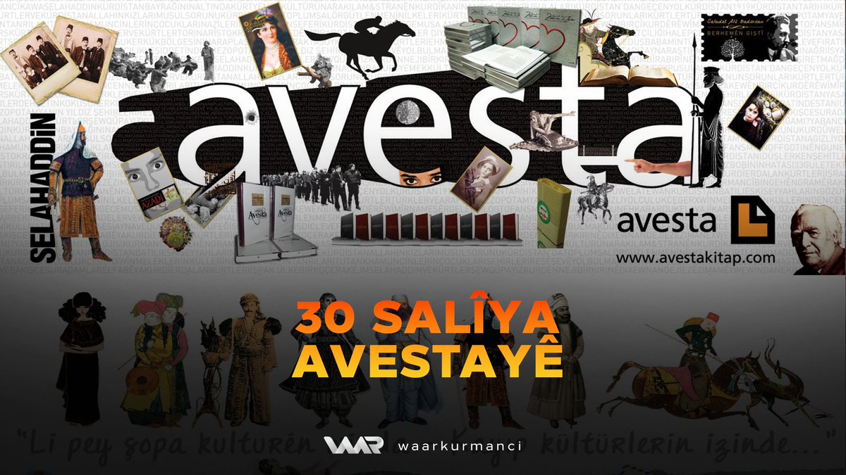 30 Salîya Avestayê... Waar Tvyê belgefîlmek li ser Weşanxaneya Avestayê çêkirîye ku dê di demeke nêzîk da ber destê we bînerên ezîz be. #waarkurmanci Avesta Yayınları
