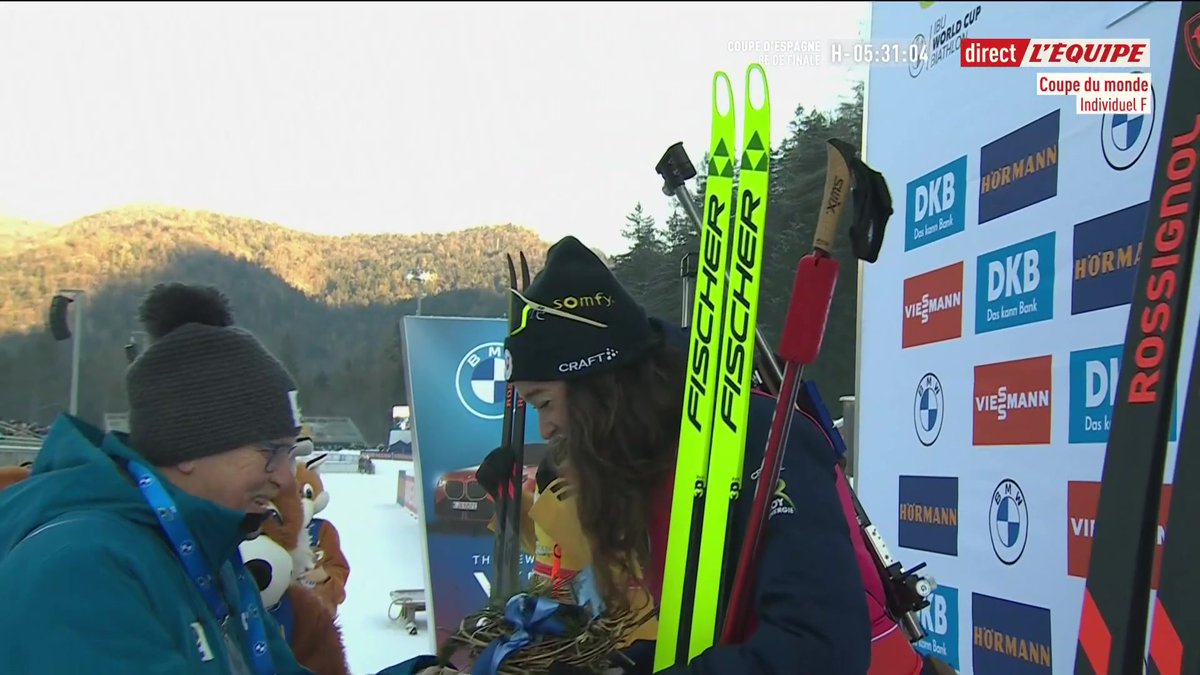 Aucune biathlète n'a autant gagné cette saison, Lou Jeanmonnot remporte l’individuel 🤩😎 #lequipeBIATHLON