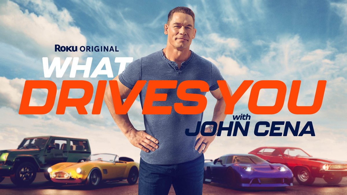 . John Cena fuels his two biggest passions, cars and connecting with people, and talking about what drives them—on the road and in their hearts. Stream What Drives You with John Cena on January 21 on the Roku Channel!