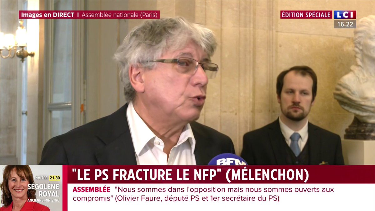 Éric Coquerel dit les termes après le refus des socialistes de voter la censure : « C'est incompréhensible qu'un mouvement qui a été élu sur la base du NFP permette au macronisme de survivre. »