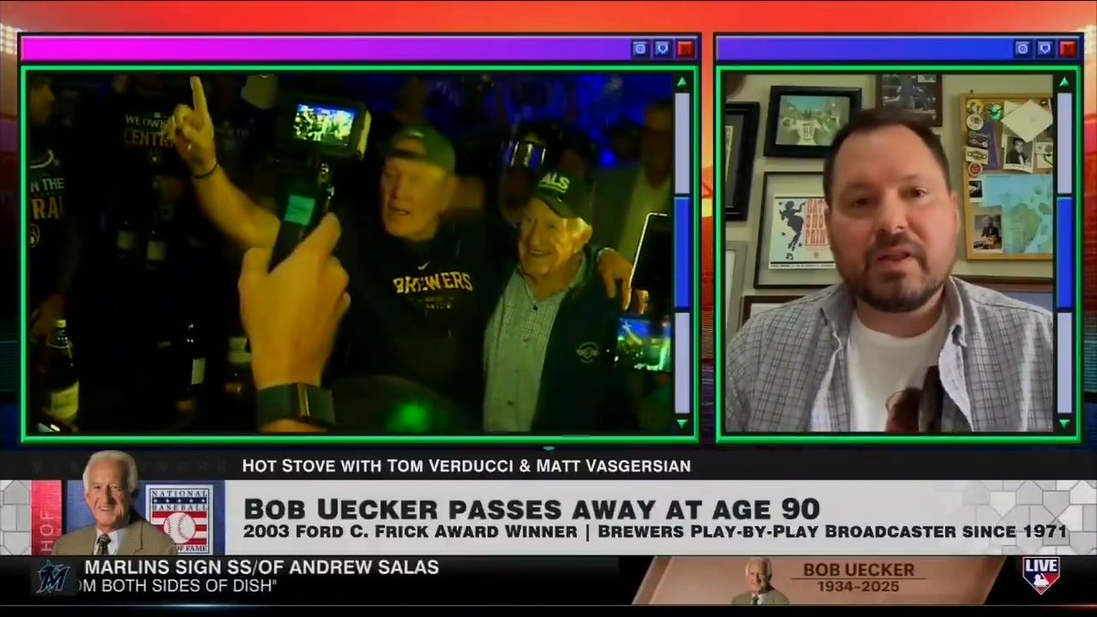 "He was one of the guys and that was the most special thing." Adam McCalvy reflects on his memories with Bob Uecker, his last time on air for the Brewers and the permanent impact Bob made on the Milwaukee community. #MLBNHotStove