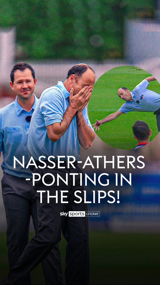 When Nasser, Ponting and Athers gave a slip-catching masterclass... ⏮️🤣