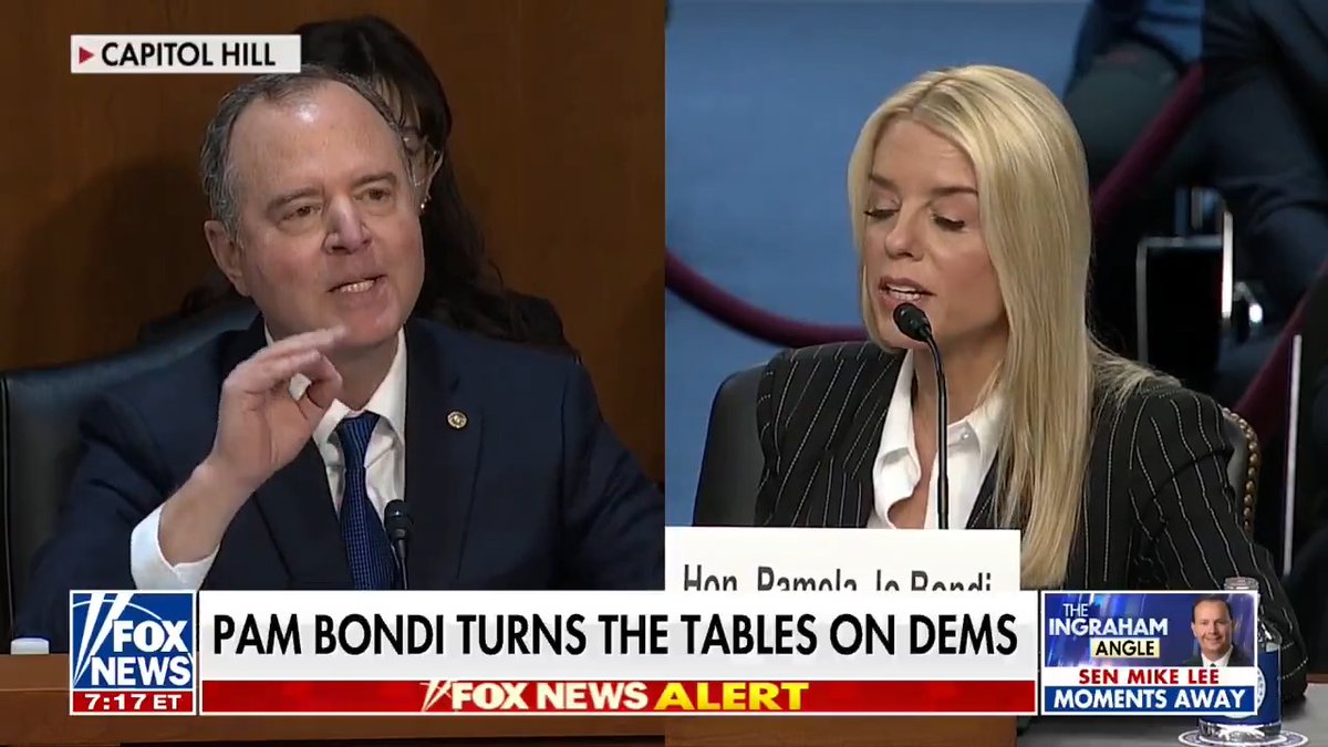 Does Adam Schiff really think Americans are losing sleep over Liz Cheney? Yesterday’s hearing felt like a 6-hour GOP campaign ad. Thanks, Dems! #ConfirmationHearings #PamBondi