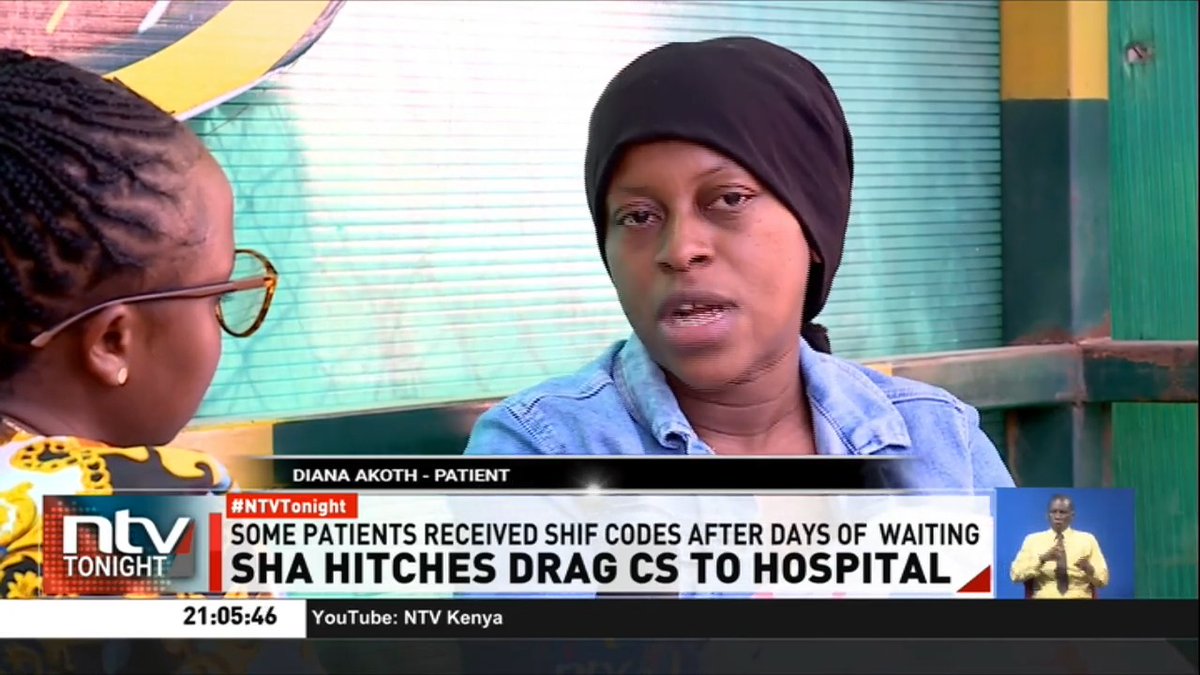SHA Hitches Drag CS To Hospital: A mother of a two-week-old baby who delivered via cesarean section, is still in pain and urgently needs medical attention. Diana Akoth and others stormed the Health ministry's boardroom to capture CS's attention. #NTVTonight Ben Kitili