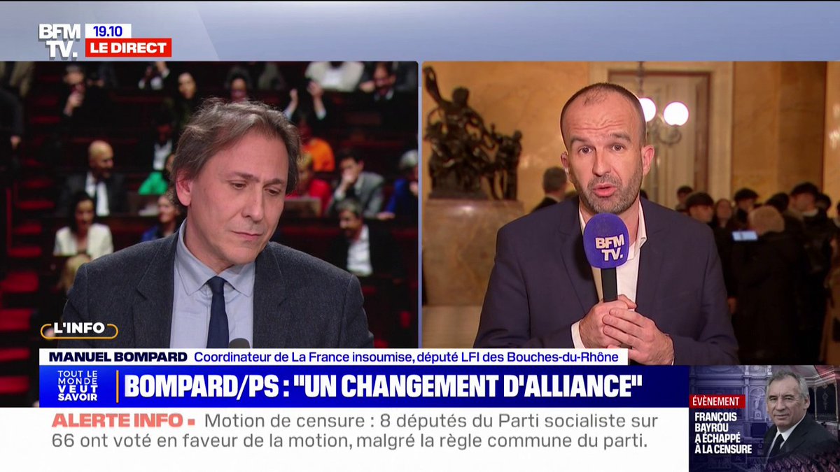 Désaccords au NFP: un échange tendu entre Jérôme Guedj (PS) et Manuel Bompard (LFI)