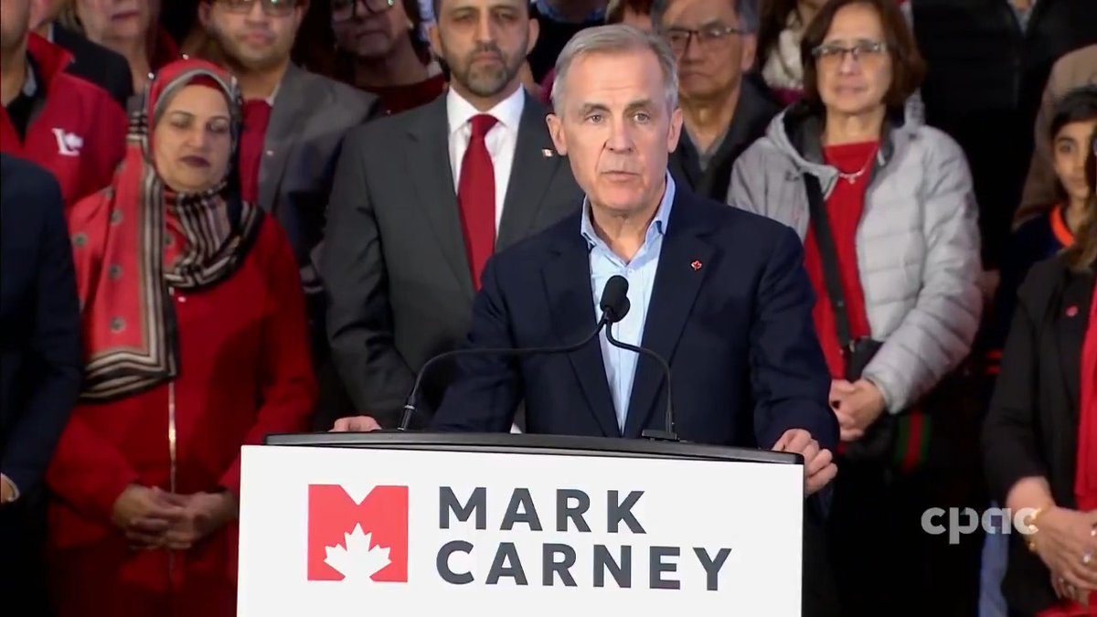 "If you remember one thing from what I say today, remember this: I am going to be completely focused on getting our economy back on track," Mark Carney tells supporters in Edmonton as he announces his bid for the leadership of the Liberal Party of Canada. #cdnpoli