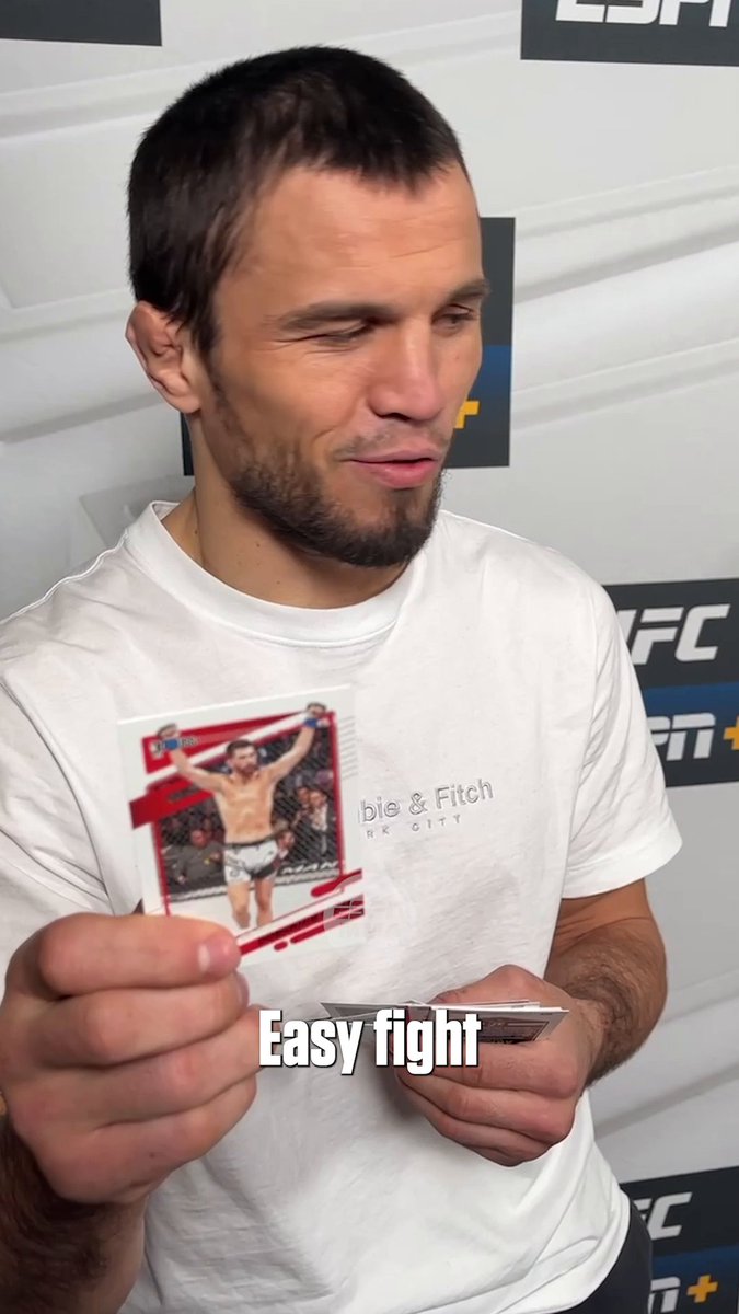 We had the fighters of #UFC311 categorize their counterparts using trading cards 😅