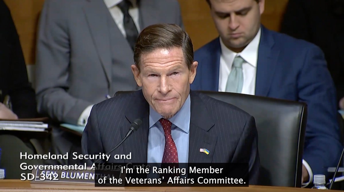WATCH: Ranking Member Richard Blumenthal presses presumptive OMB nominee, Russell Vought, on his dangerous proposals to means-test veterans' disability benefits & cut disability compensation for veterans below a certain disability rating.