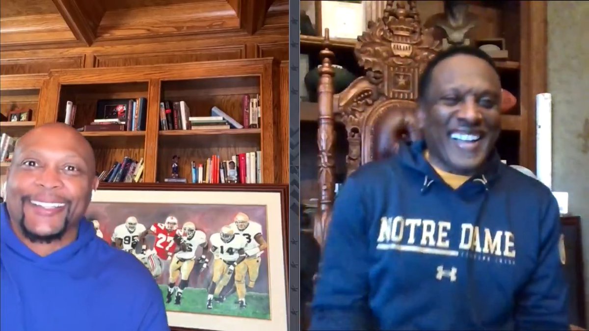 What a beautiful background you have there, Eddie George. 😂 Tim Brown | #BigCFBShow
