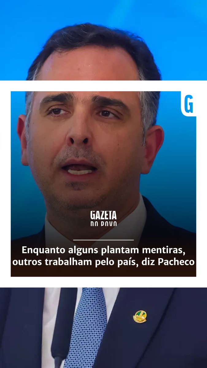 Enquanto alguns plantam mentiras por engajamento, outros trabalham pelo país, diz Pacheco