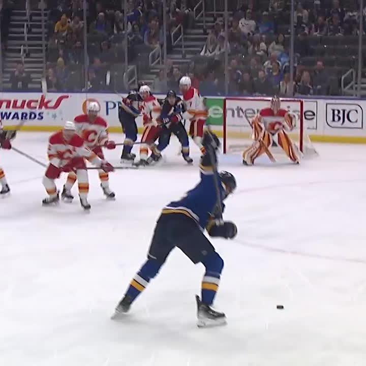 Imagine facing this puck coming at you at 99.2 mph. We'd get out of the way, too.