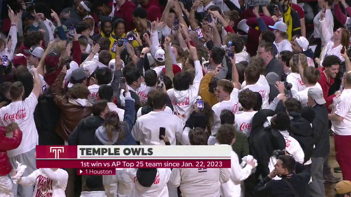 The Temple Owls get their first win vs an AP Top-25 team in almost TWO YEARS 🦉