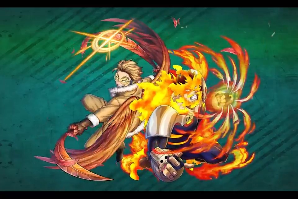 // 『プロヒーローVS敵<ヴィラン> プレイキャラセレクトガシャ~プロヒーロー~』 開催中! \\ ・UR【剛翼と猛炎】ホークス プロヒーローのURプレイキャラをピックアップ! この機会にGETしよう! 期間:~1/21(火)23:59予定 #ヒロトラ #ヒロアカ #僕のヒーローアカデミア