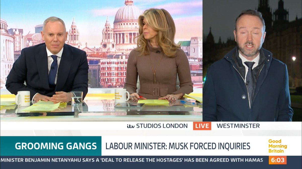Elon Musk forced the Government into commissioning new grooming gangs inquires, a minister has advised. Chris Bryant, a junior culture minister said it was "certainly true" that the billionaire owner of X had "expedited" fresh investigations into the scandal. Jonathan Swain reports.