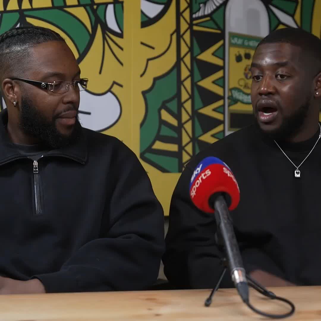 “I’m hoping Saka can have that in common with me” 👀 Femi from Ezra Collective saw his opportunity and took it to lift the Champions League trophy 🏆