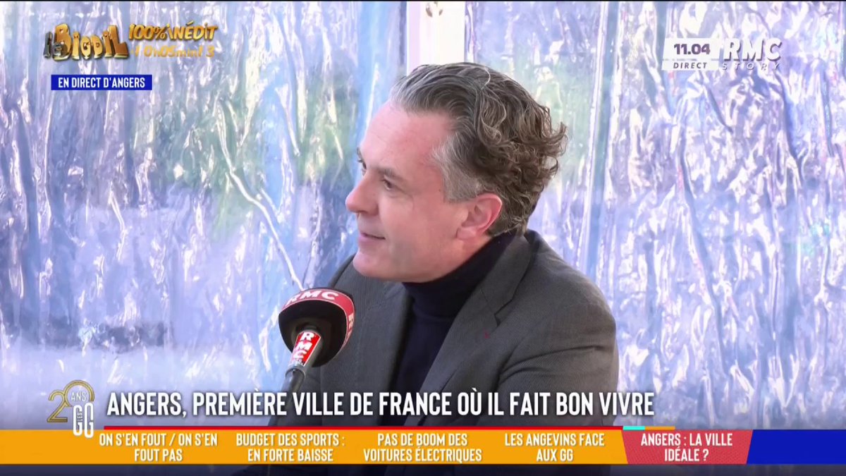 🤩 Angers, première ville de France où il fait bon vivre 🎙️ Christophe Béchu, maire d'Angers, donne quelques ingrédients de ce succès : "Ici, quand on passe sur un passage piéton, les voitures s'arrêtent..." #GGRMC