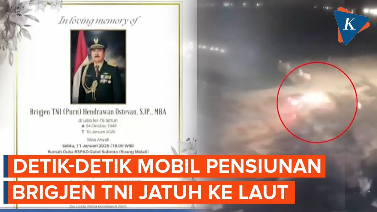 Detik-detik Mobil Eks BIN dan Brigjen Purnawirawan TNI Terjun ke Laut, kira2 apa ya penyebabnya?🤨