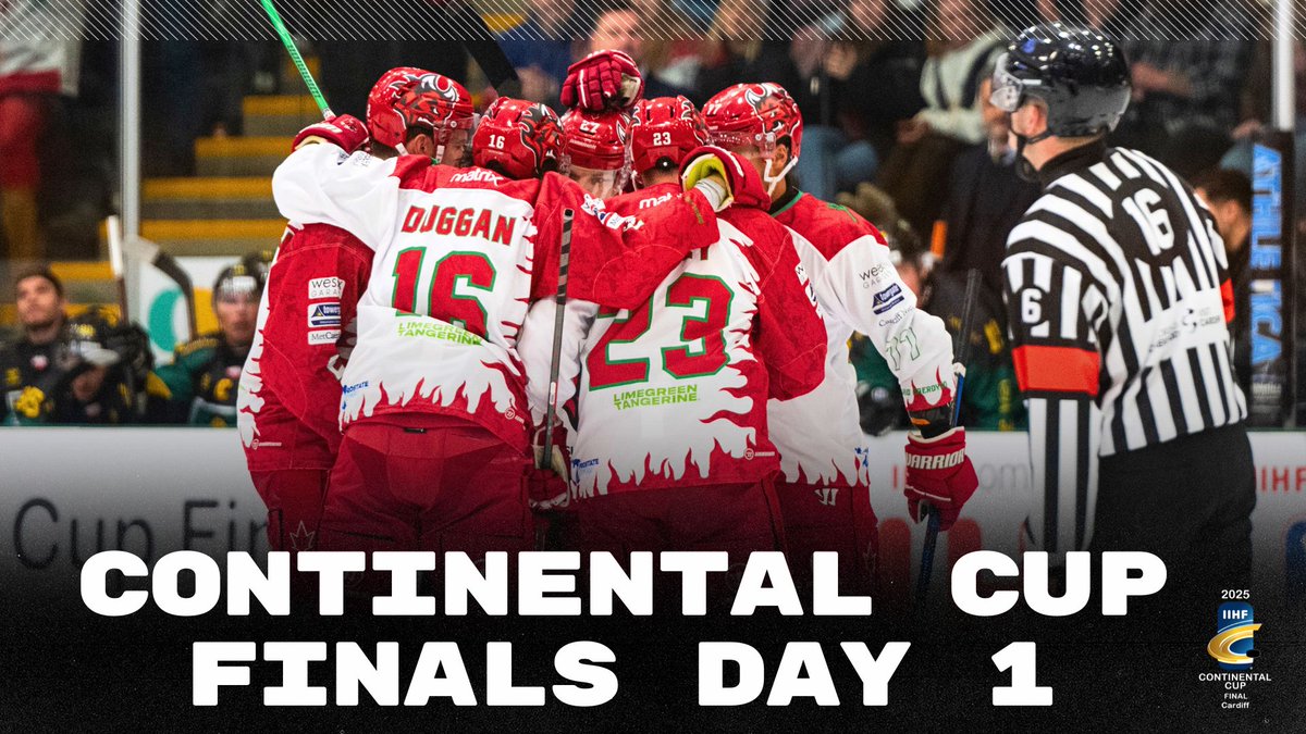 Exciting Day 1 of the #ContinentalCup finals! 🙌 A 5-goal second period turned the game around for Cardiff Devils, and the fans from both teams were bringing the noise all the way. 💥 #IIHF
