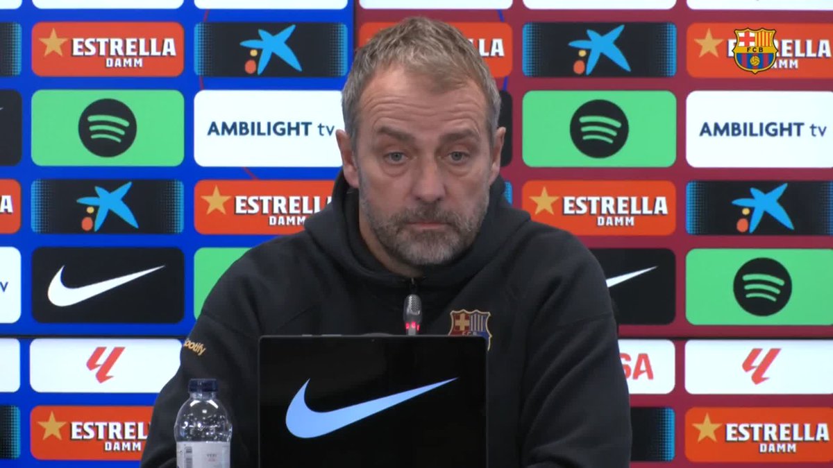 🎙️ HANSI FLICK: "Lamine Yamal is handling everything well. In the big matches, he's there." #GetafeBarça